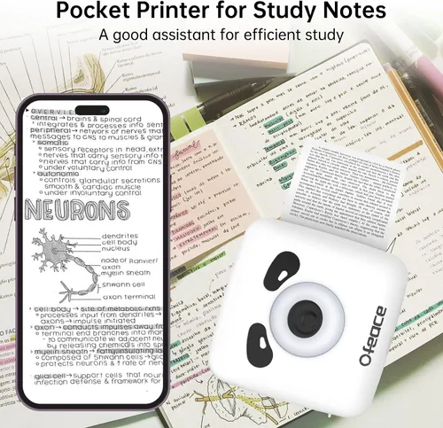 Miniatura 6 de Impresora térmica portátil TP6S para iPhone y teléfono Android, 300 DPI inalámbrica Bluetooth pequeña impresora térmica sin tinta para fotos