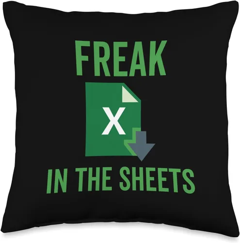 Miniatura 5 de Freak in the Excel Sheets Spreadsheets Computer Freak in The Excel Sheets - Almohada divertida de broma para computadora, 18 x 18 pulgadas