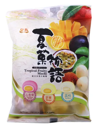 Miniatura 3 de Tropical Fruity Mochi (maracuyá, mango, lichi) Sabores mixtos de 4.2 oz (3 paquetes)