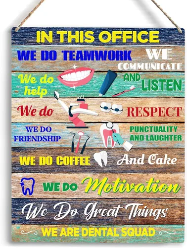 Miniatura 9 de Dear My Team - Arte de regalo de enfermera, arte de pared para personal médico, letrero colgante de madera inspirador para oficina, 10 x 8 pulgadas