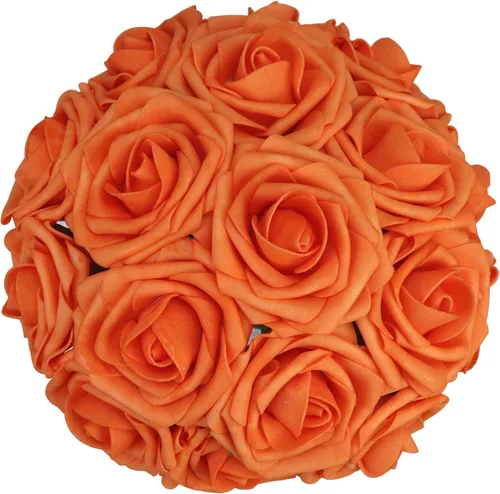Miniatura 11 de 50 piezas Flores Artificiales, Rosas de Espuma Artificiales de Tacto Real Decoración Bricolaje para Boda Dama de Honor Ramo Nupcial Centros de Mesa