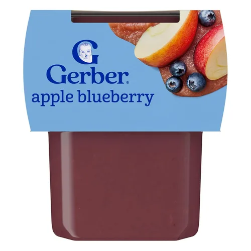 Gerber 2nd Foods Manzana y arándano, tubos de 4 onzas, 2 unidades (paquete de 8)