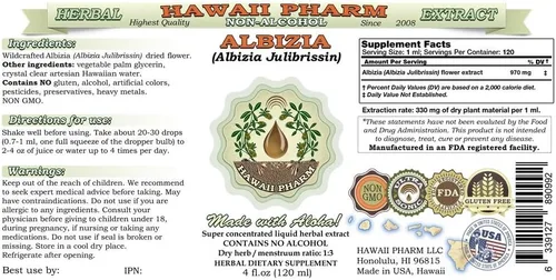 Miniatura 3 de Extracto líquido sin alcohol de Albizia, Albizia (Albizia julibrissin) Suplemento herbario de glicerita de flor seca