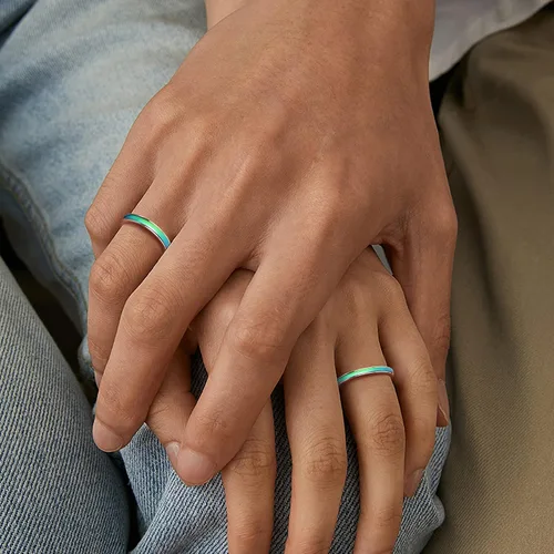 Miniatura 5 de ADRAMATA Anillos de plata de ley 925 para mujeres y hombres, anillos de compromiso de boda de 0.157 pulgadas, anillos de compromiso de moda