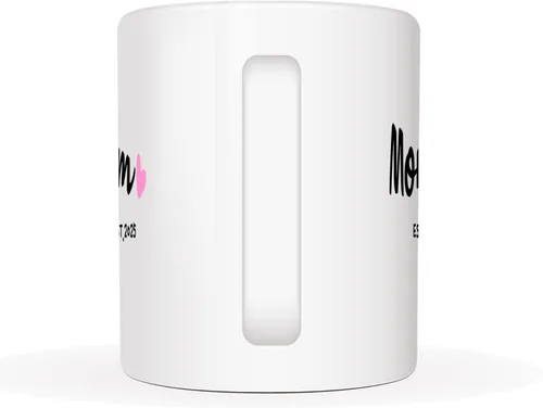 Miniatura 3 de MAUAG Mom Est 2025 Taza de Café, Taza para el Día de la Madre, Regalos para la Nueva Mamá para Mujeres Ella, Taza para Mamás Primerizas, Blanca 11