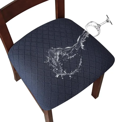 Miniatura 21 de Genina Fundas de asiento impermeables para sillas de comedor, fundas para sillas de comedor, fundas para sillas de cocina (caqui, 6 piezas)