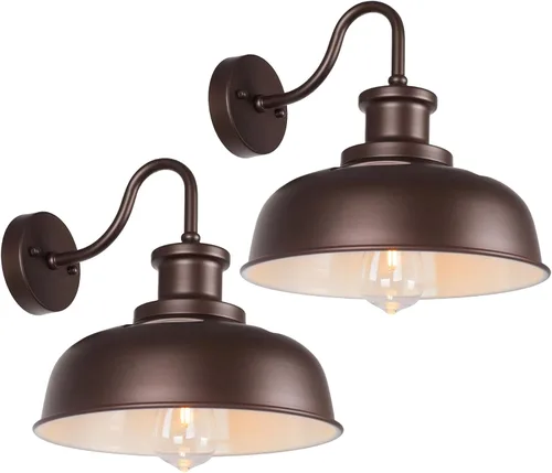 Miniatura 11 de Luz solar de granero para exterior, luces de pared al aire libre del atardecer al amanecer, funciona con energía solar, aplique de pared exterior
