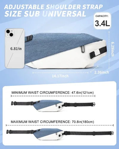Miniatura 6 de Riñoneras para hombres, bolsos cruzados para mujeres, riñonera de moda, mochila de cintura para entrenamiento al aire libre, viajes, uso casual