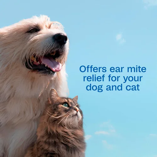 Miniatura 4 de ADAMS Tratamiento de ácaros de oído para perros y gatos de más de 12 semanas, mata los ácaros del oído al contacto, alivio para perros y gatos que