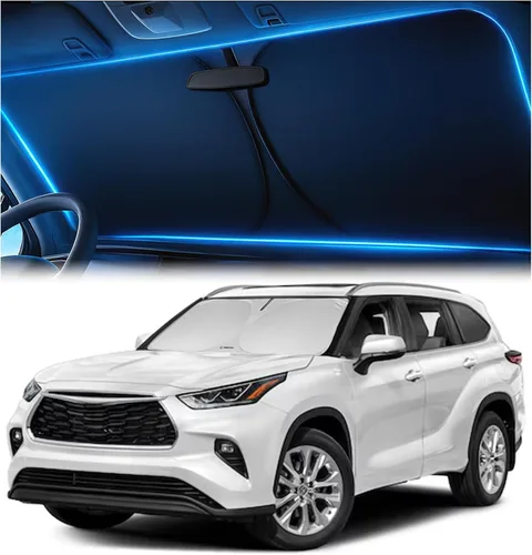Miniatura 23 de Parasol para parabrisas para Honda Civic 2022 2023 2024 2025 2026 – Tecnología innovadora sin paso de luz, recorte para espejo, bloquea el 99%