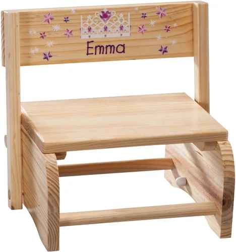 Miniatura 13 de Banqueta infantil personalizada 2 en 1 y silla, personalizada con el nombre del niño, diseño de dinosaurio