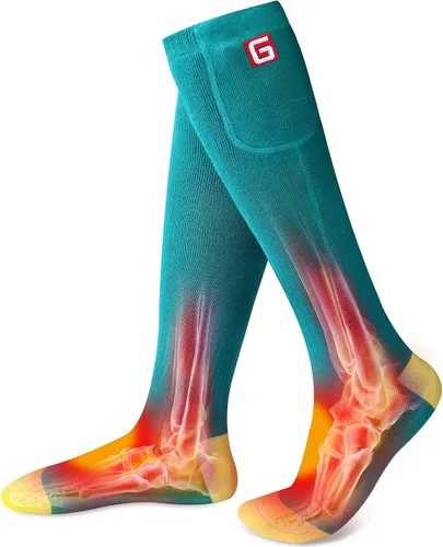 Miniatura 10 de Rabbitroom Calcetines Calentadores de Batería Eléctrica Calcetines Aislantes Térmicos para Artritis, Invierno Grueso Caliente Calefacción Calcetín