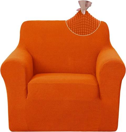 Miniatura 55 de U-NICE HOME Funda elástica para sofá, lavable, protector de muebles para sofá de 3 cojines, apta para mascotas (sofá, gris)