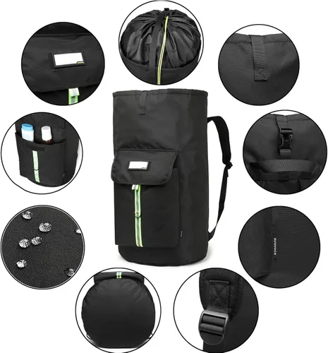 Miniatura 3 de mochila para lavandería, bolsas de lavandería extragrandes y resistentes, mochila para lavandería para estudiantes universitarios, cierre de cordón