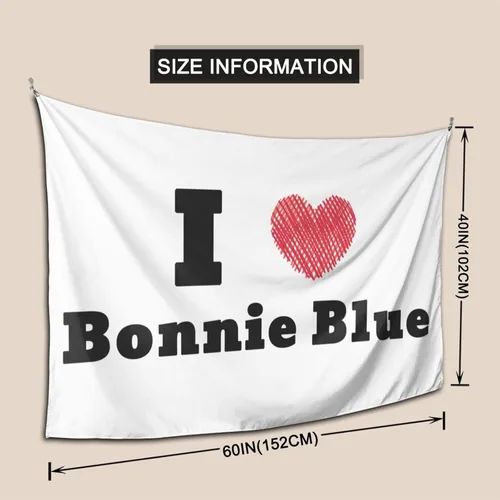 Miniatura 5 de LIFANGMI I Love Bonnie Blue Tapestry Wall Hanging 60x40 Inch Bedroom Living Room Dormitory Home Decoration Wall Tapestry
