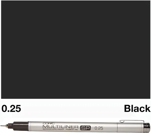 Miniatura 4 de Copic Multiliner SP - Marcador de tinta negra, punta 0.25