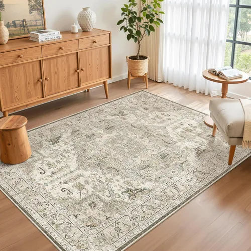 Miniatura 13 de Madane Tapete lavable de 2 x 10 pies para pasillo, cocina, recibidor, clásico, suave, antideslizante para interiores, casa de campo, baño, sala