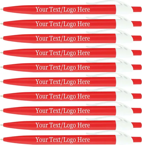 Miniatura 8 de SyPen Bolígrafos personalizados con tu logotipo o texto personalizado, paquete de 500 unidades a granel para negocios, fiestas y eventos, bolígrafos
