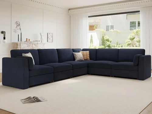 Miniatura 28 de Sofá biplaza extragrande de 83.5 pulgadas, sofás para sala de estar, sofá nube de felpilla de asiento profundo, sofá modular seccional, funda