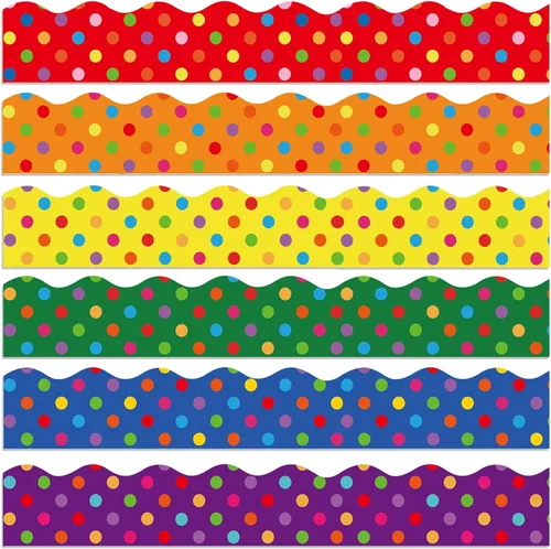 Miniatura 8 de Containlol Bordes para decoración de tablón de anuncios, 118 pies de borde festoneado con tema oceánico para tablón de anuncios de aula
