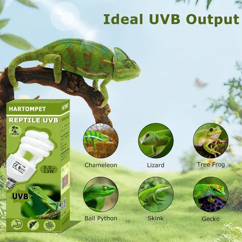 Miniatura 9 de UVB 5.0 Reptile Light13W, lámpara tropical fluorescente compacta, bombilla UVB de bobina para reptiles de selva tropical, luz para camaleones