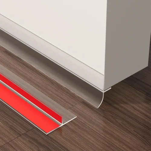 Miniatura 7 de Tapón de silicona para puerta, burlete en forma de T para puertas y ventanas, sello autoadhesivo (1.37 pulgadas x 16.5 pies, transparente)