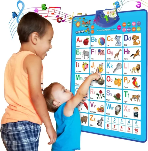 Just Smarty Tabla de pared del alfabeto para niños pequeños de 1 a 3 | Juguete de aprendizaje de ABC y 123 para niños | Regalo educativo para bebés