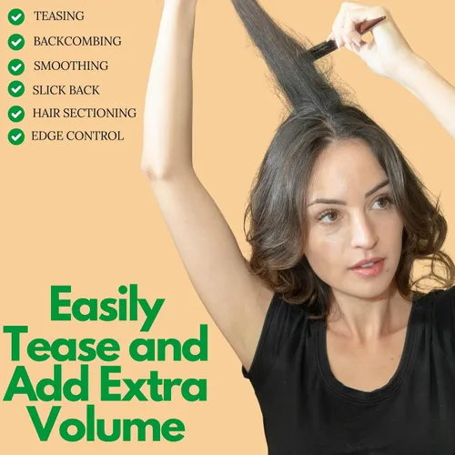 Miniatura 4 de GranNaturals Cepillo de cerdas de jabalí para peinar para mujeres - Peine liso con pico de cola de rata para sección de cabello utilizado