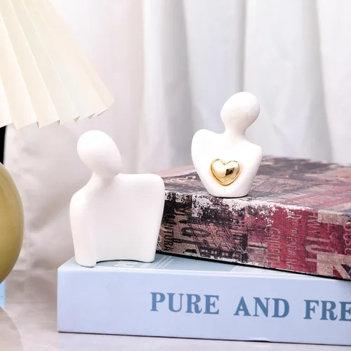 Miniatura 3 de Decoración de habitación para parejas, escultura de amor abrazable, decoración del hogar, adornos para sala, adornos para estantes, regalo para San
