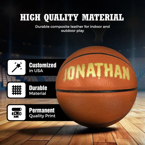 Miniatura 6 de Baloncesto personalizado TF250 para interior o exterior - Personalizado con tu nombre o texto - Regalo de baloncesto ideal para hijo, hija, niño