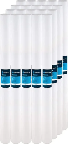Miniatura 14 de SpiroPure SP-P10-20 20x2.5 Cartucho de filtro de agua de sedimento de polipropileno fundido fundido de 10 micrones SDC-25-2010 (caja de 20)
