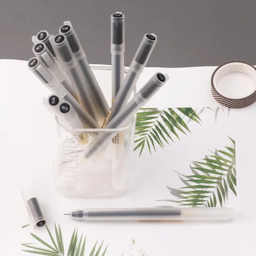 Miniatura 4 de OBE WISEUE Bolígrafos Rollerball de Punta Fina con Escritura Suave para Profesores, Bolígrafos con Punta Bullet de Tinta Negra 0.020 in (0.5mm)