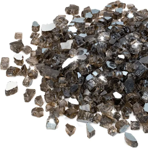 Miniatura 34 de Stanbroil - Vidrio de fuego de 10 libras – Cristal de fuego templado reflectante de 1/2 pulgada para chimenea de hoguera, azul Pacífico reflectante