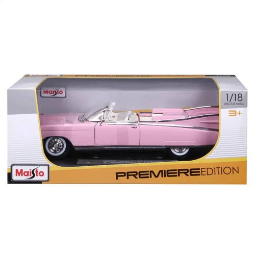 Miniatura 9 de 1959 Cadillac Eldorado Biarritz Convertible, Rosa - Maisto Premiere 36813-Modelo de coche de juguete de metal fundido a escala 1/18 por Maisto
