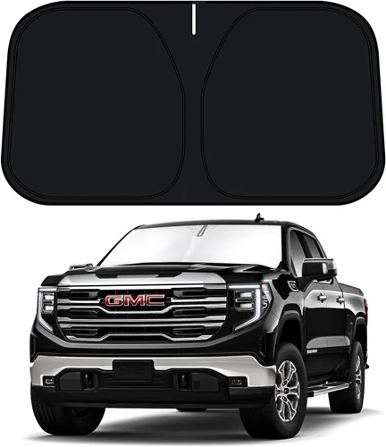 Miniatura 49 de D-Lumina Parasol para parabrisas Dodge RAM 1500 2019-2024 2025, parasol para ventana delantera, protector de visera para RAM 1500 CrewCab, camioneta
