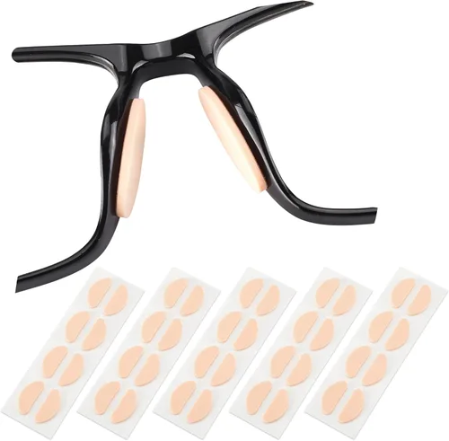 20 pares de almohadillas de nariz para lentes, almohadillas de espuma suave para la nariz, almohadillas adhesivas de silicona antideslizantes para