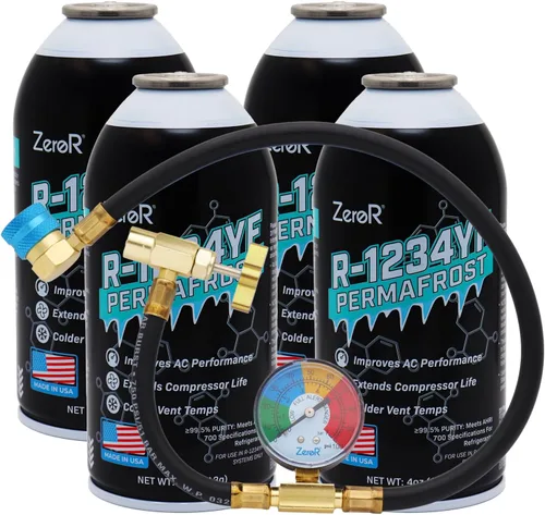 Miniatura 6 de ZeroR® Permafrost para sistemas de CA R1234YF Potenciador de rendimiento 2 latas + medidor de grifo HD de 24 pulgadas