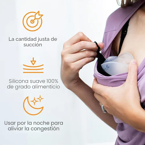 Miniatura 5 de Boon Trove Extractor de leche manual de silicona – Colector de leche pasivo – Extractor de leche manos libres para lactancia – Esenciales