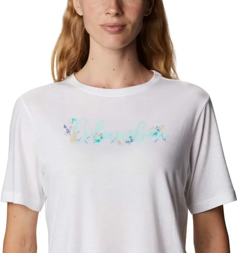 Miniatura 4 de Columbia Cuello redondo relajado Bluebird Day para mujer, marca floral blancaviento, talla 3X Plus
