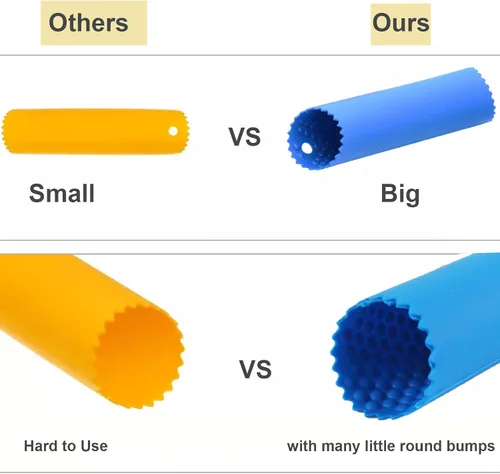 Miniatura 2 de Juego de 2 peladores de silicona Easy Roll Tube útil ajo sin olor herramienta de cocina (rojo, negro)