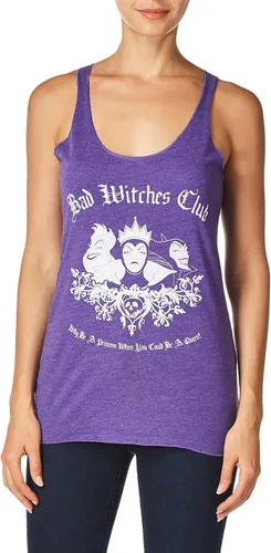 Disney Camiseta sin mangas con espalda cruzada para mujer Villains Bad Witch Club Tri-Blend