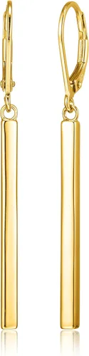 Miniatura 8 de Amazon Essentials Aretes colgantes de oro amarillo de 18 quilates o oro rosa de 14 quilates sobre plata esterlina (anteriormente colección Amazon)