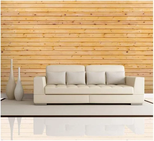Miniatura 17 de wall26 - Patrón de paneles texturizados de madera vertical retro crema - Mural de pared, papel tapiz extraíble, decoración del hogar - 100x144 Crema
