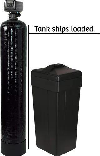 Miniatura 2 de AFWFilters 5600sxt Ablandador de agua de grano medido bajo demanda de 48,000 granos con tanque de salmuera, derivación y adaptadores de 1