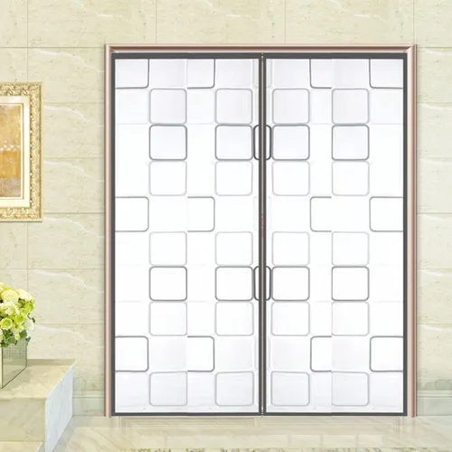 Miniatura 9 de Cortina de puerta aislada, cubierta magnética térmica para puerta, pantalla magnética de privacidad con cierre automático, manos libres para patio