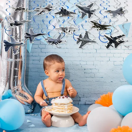 Miniatura 6 de 26 piezas de decoración de remolinos colgantes para avión, suministros de remolinos colgantes, serpentinas colgantes de avión para niños