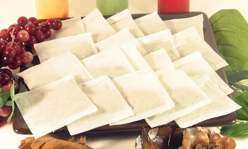 100 bolsas de té vacías de 2.5 x 2.75 pulgadas, compostables, blancas, estos infusor de té termosellables para hierbas de té sueltas son bolsas