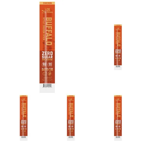 Miniatura 6 de The New Primal Palito de pollo totalmente natural, estilo búfalo, bocadillos saludables sin dieta cetogénica y sin gluten para adultos, sin azúcar