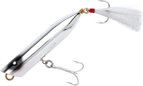 Miniatura 10 de Creek Chub Striper Strike - Señuelo de pesca de fundición larga de hundimiento lento, grado de agua salada Silver Flash