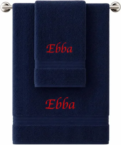 Miniatura 10 de Liberty21 Juego de toallas de baño y manos personalizadas con monogramas. Toallas bordadas personalizadas. El juego incluye 1 toalla de baño y 1